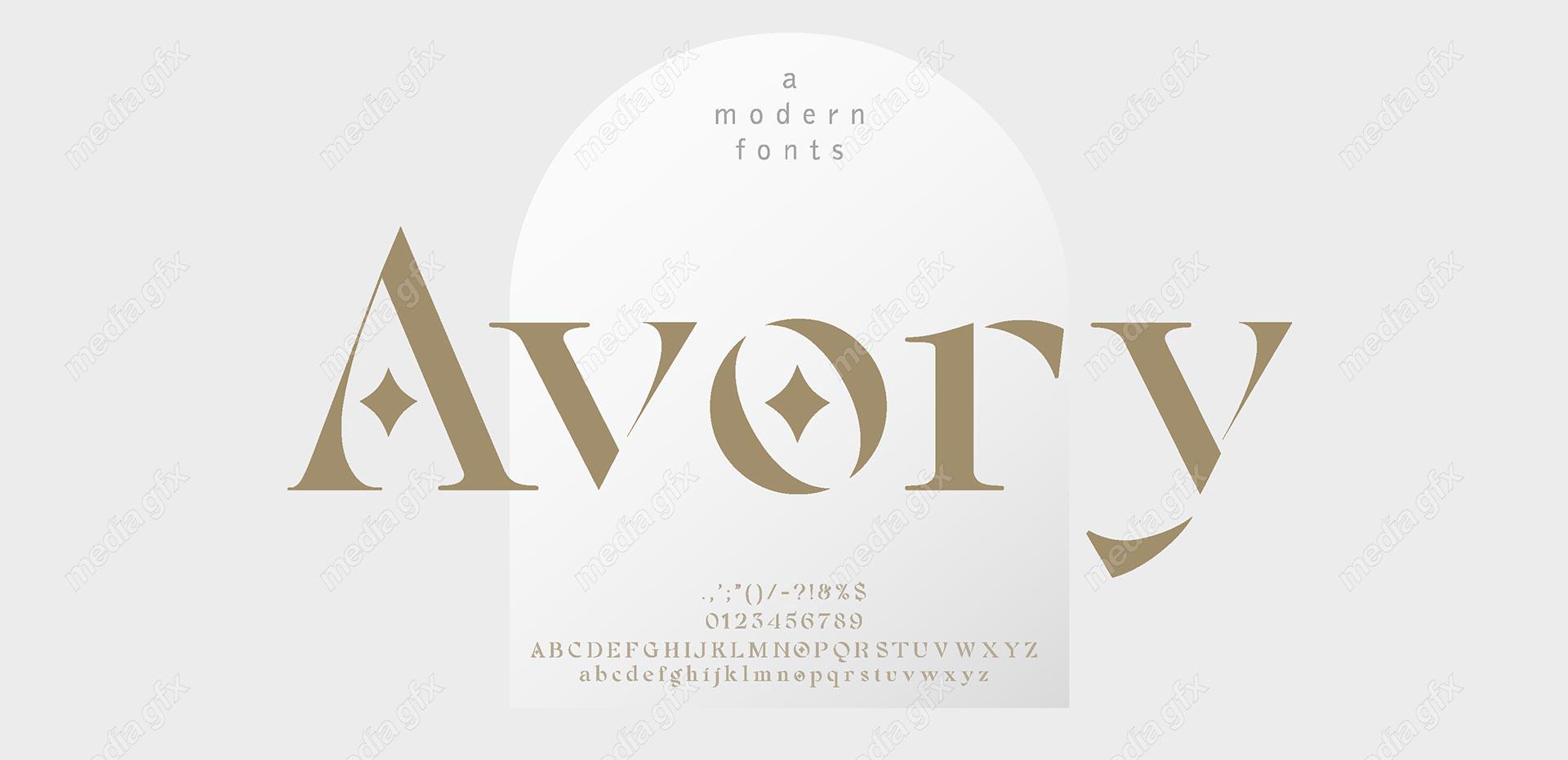 تایپ فیس  فونت سریف Avory برای ایلاستریتور MV000597