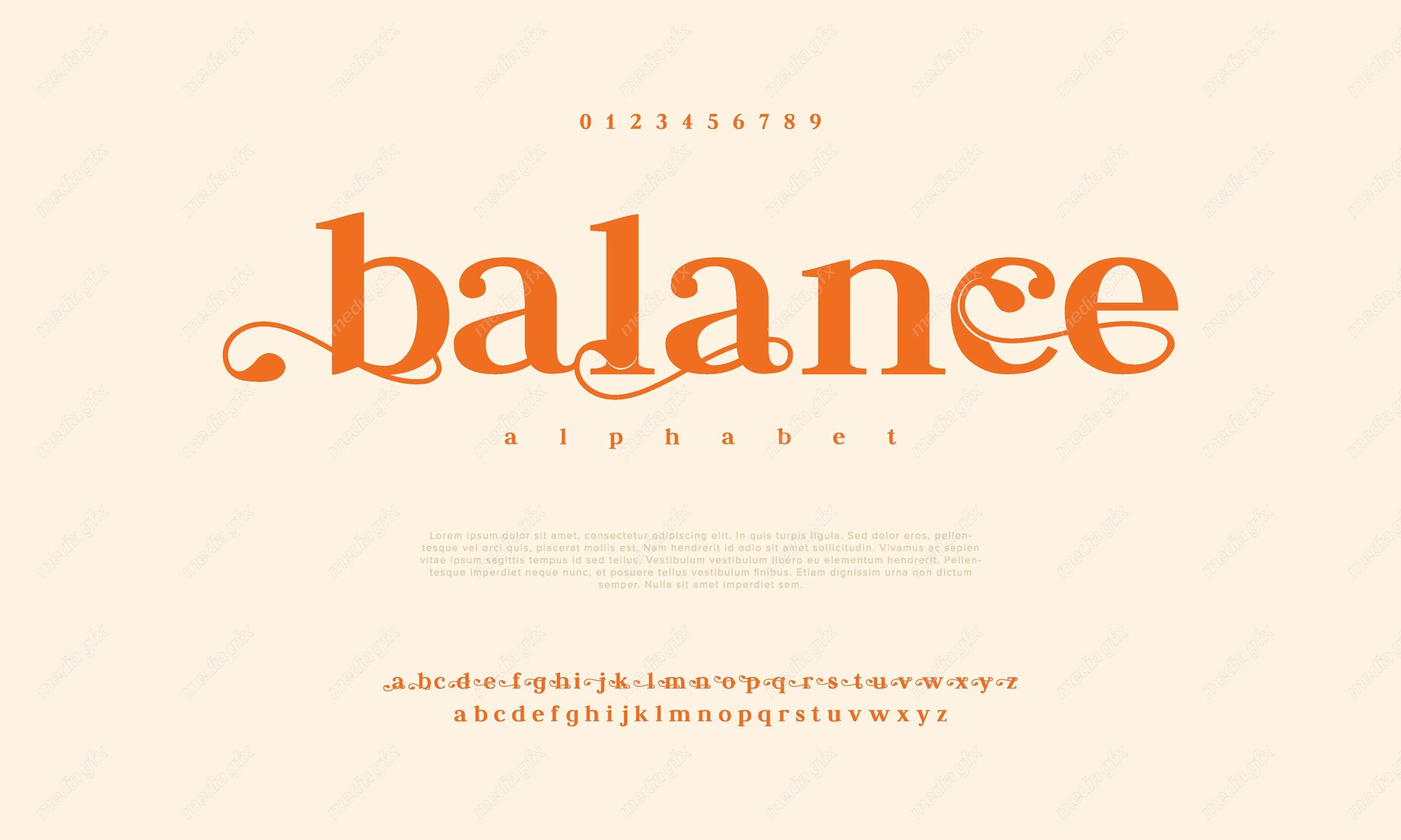 تایپ فیس  فونت سریف Balance برای ایلاستریتور MV000598