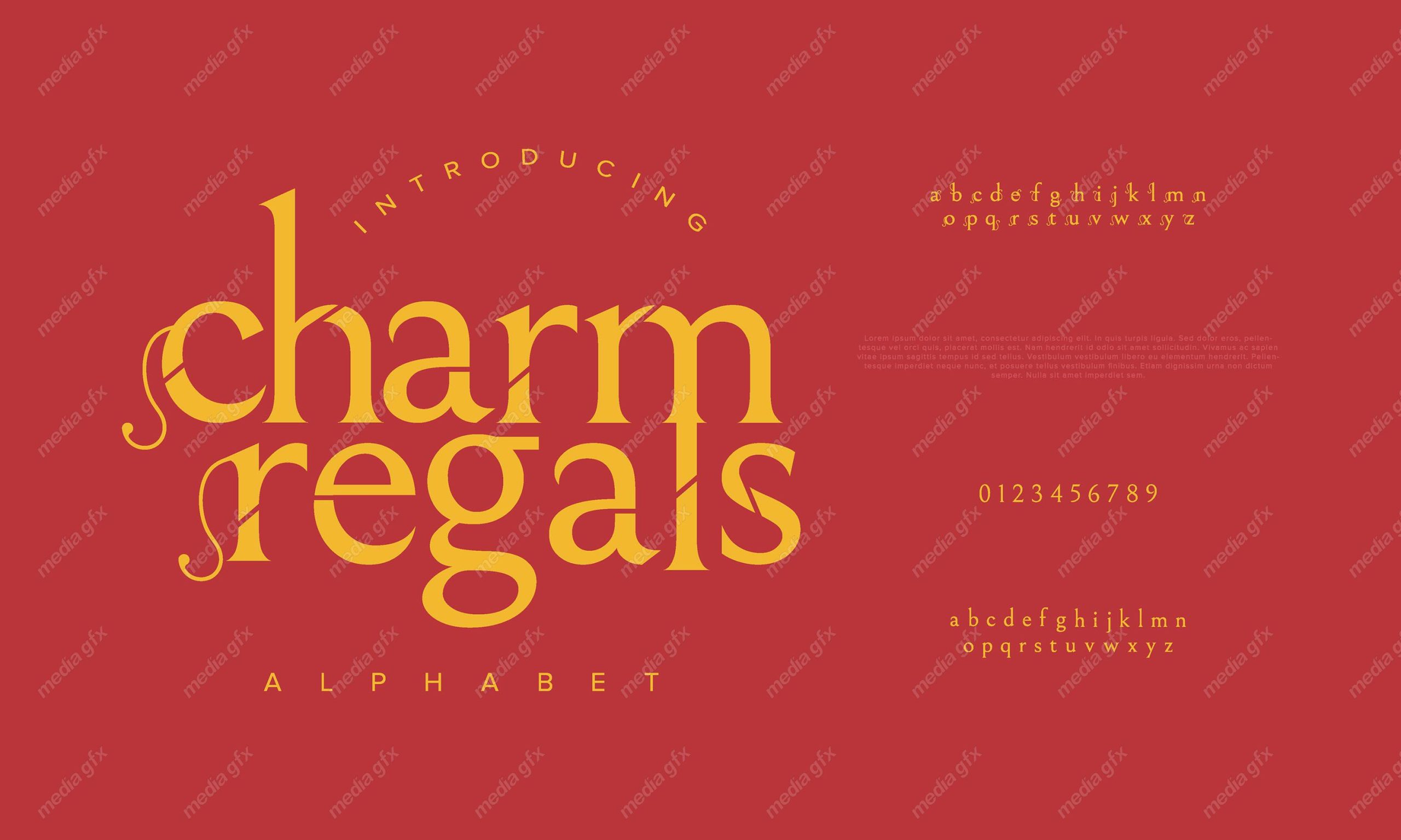 تایپ فیس  فونت سریف Charm Regals برای ایلاستریتور MV000608