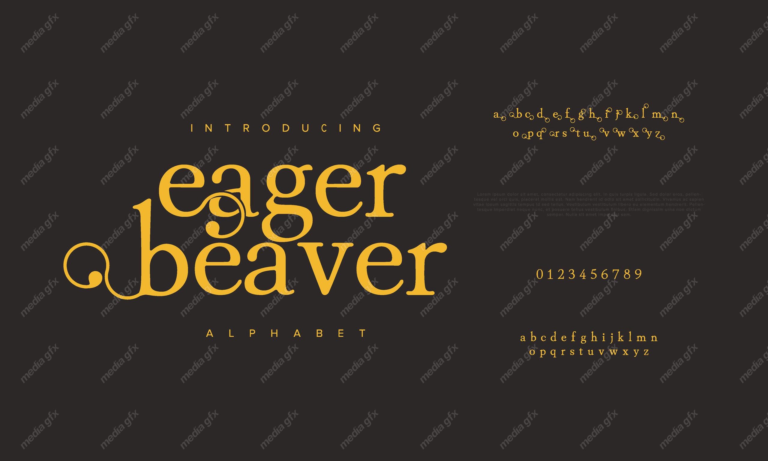 تایپ فیس  فونت سریف Eager Beaver 2 برای ایلاستریتور MV000611