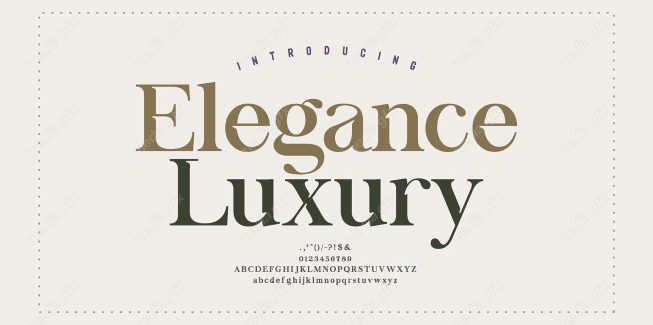 تایپ فیس  فونت سریف Elegance Luxury برای ایلاستریتور MV000614