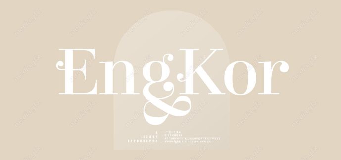 تایپ فیس  فونت سریف EngKor برای ایلاستریتور MV000615