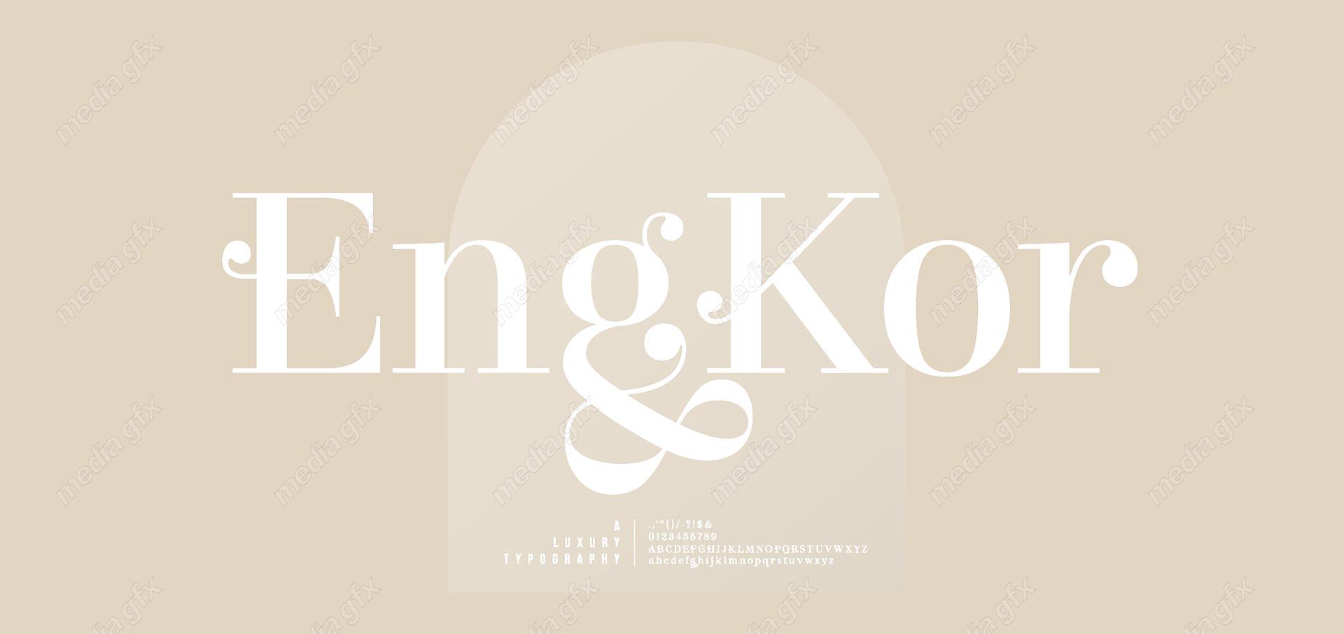 تایپ فیس  فونت سریف EngKor برای ایلاستریتور MV000615