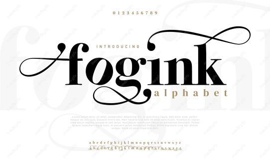 تایپ فیس  فونت سریف Fogink برای ایلاستریتور MV000619