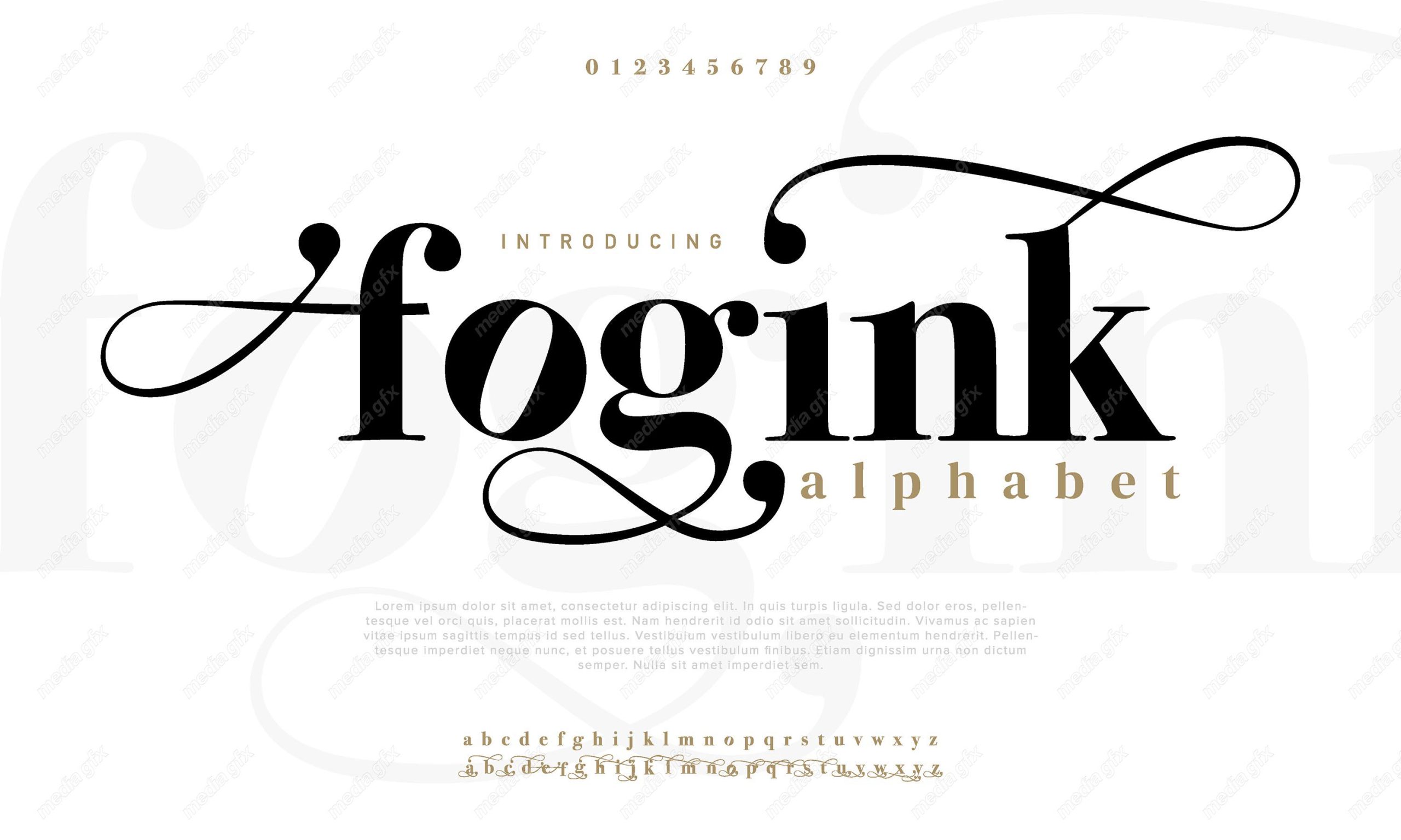 تایپ فیس  فونت سریف Fogink برای ایلاستریتور MV000619