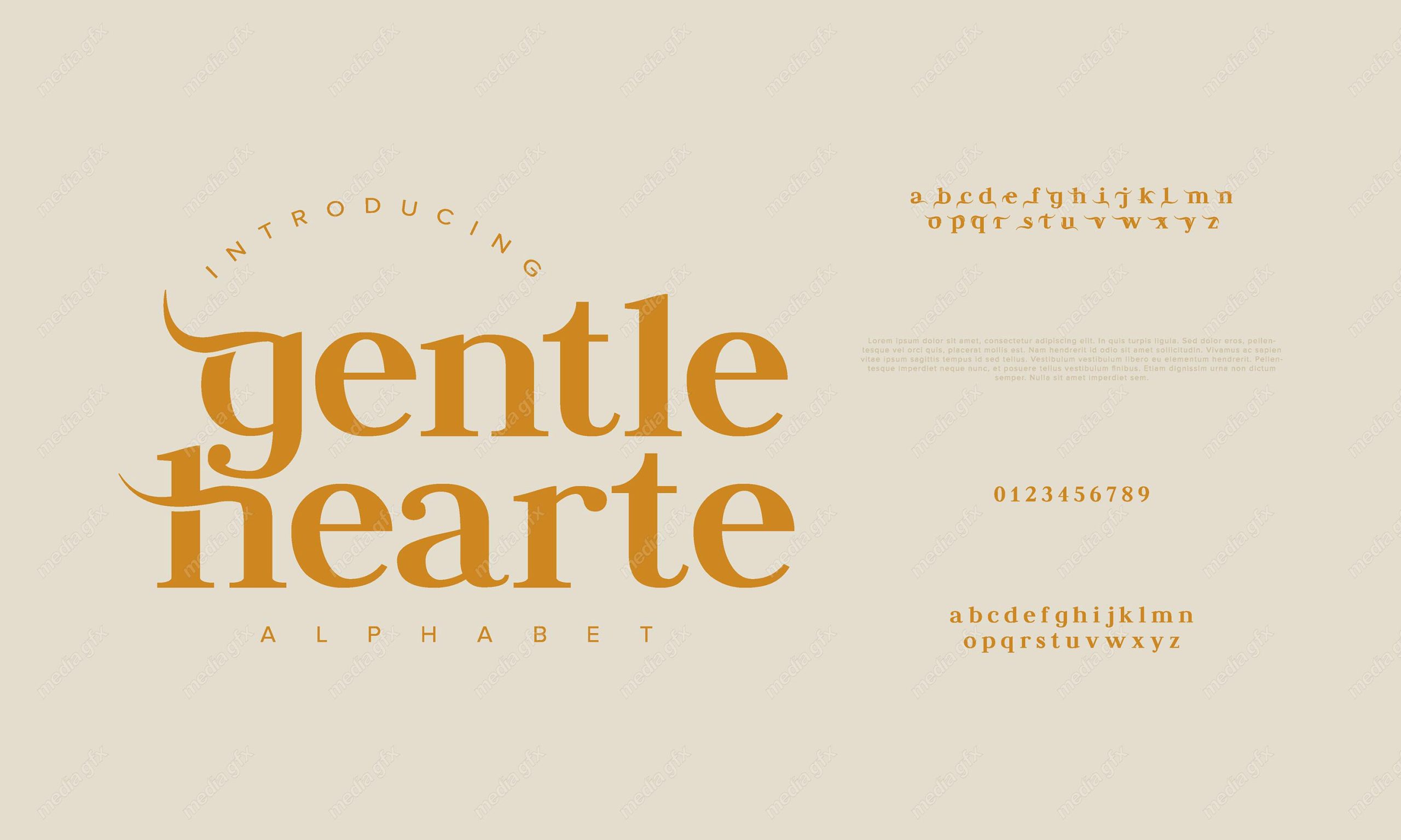 تایپ فیس  فونت سریف Gentle Hearte برای ایلاستریتور MV000621