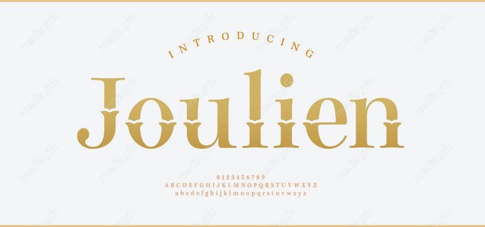 تایپ فیس  فونت سریف Joulien برای ایلاستریتور MV000631