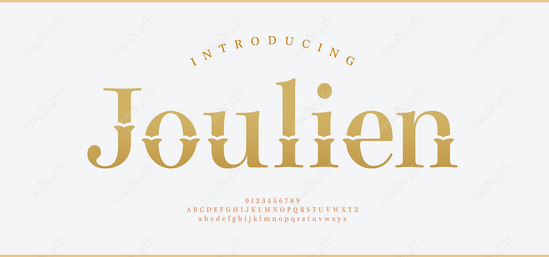 تایپ فیس  فونت سریف Joulien برای ایلاستریتور MV000631