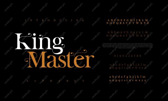 تایپ فیس  فونت سریف King Master برای ایلاستریتور MV000633