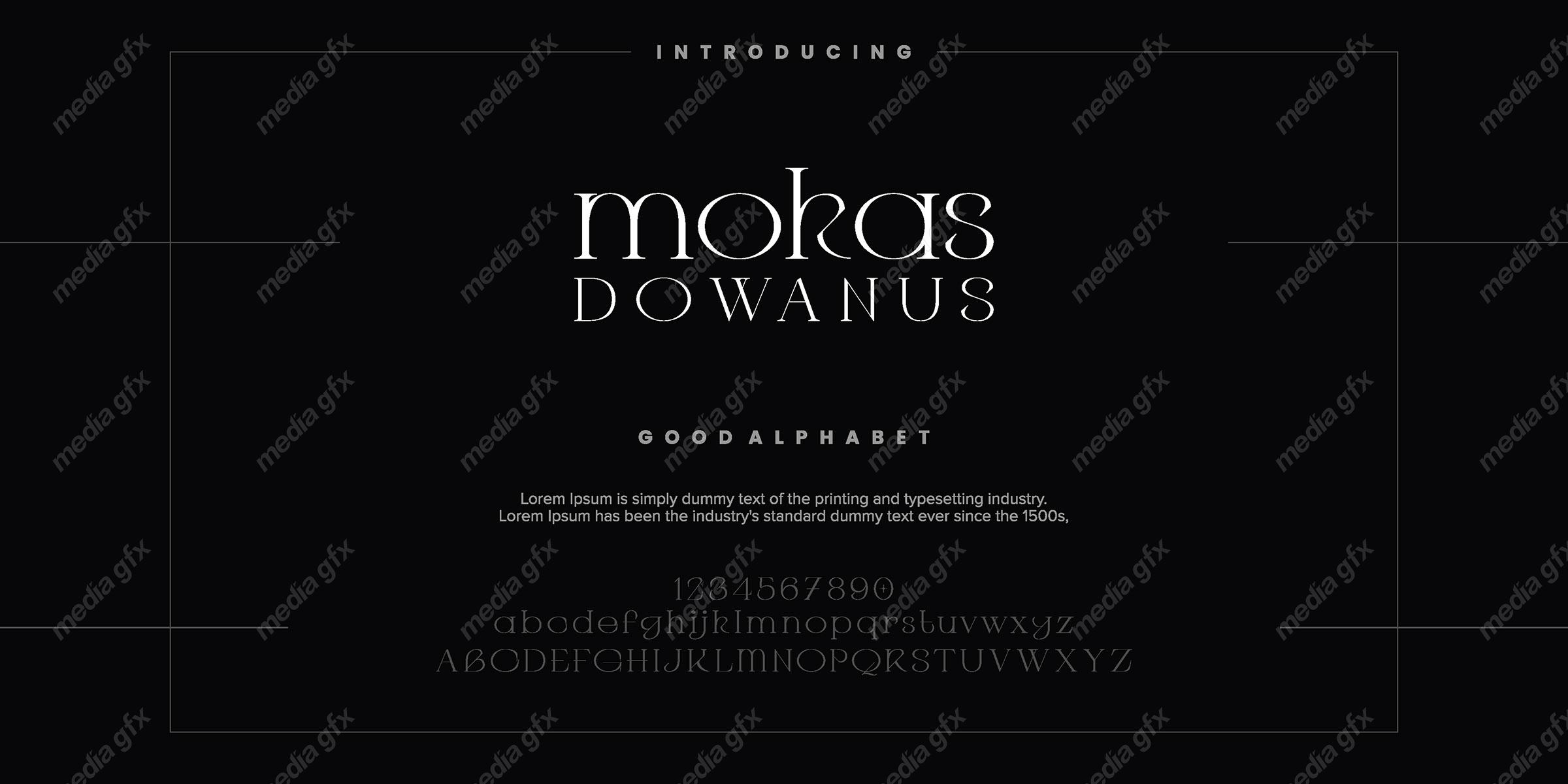 تایپ فیس  فونت سریف Mokas برای ایلاستریتور MV000637