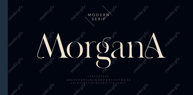 تایپ فیس  فونت سریف Morgana برای ایلاستریتور MV000638