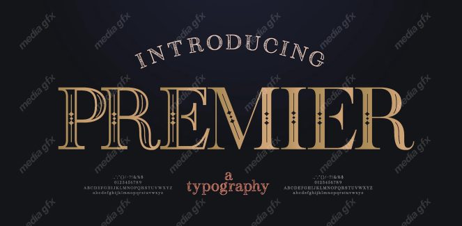 تایپ فیس  فونت سریف Premire برای ایلاستریتور MV000641