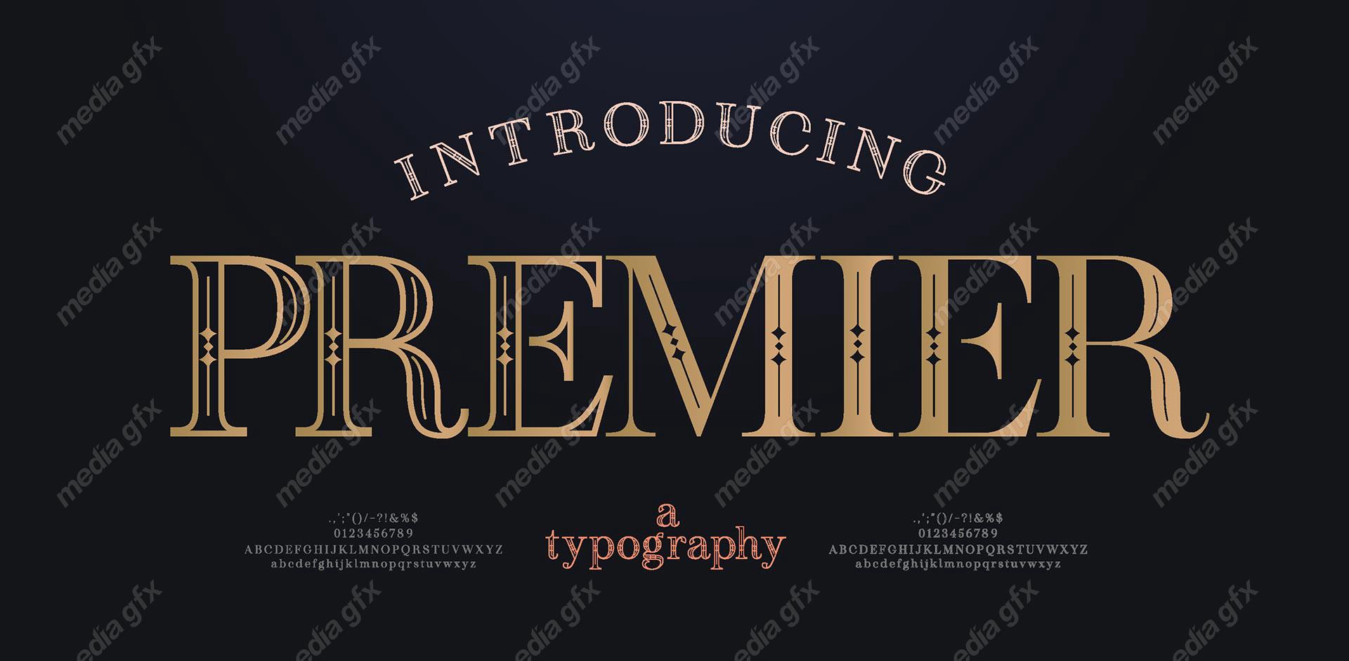 تایپ فیس  فونت سریف Premire برای ایلاستریتور MV000641