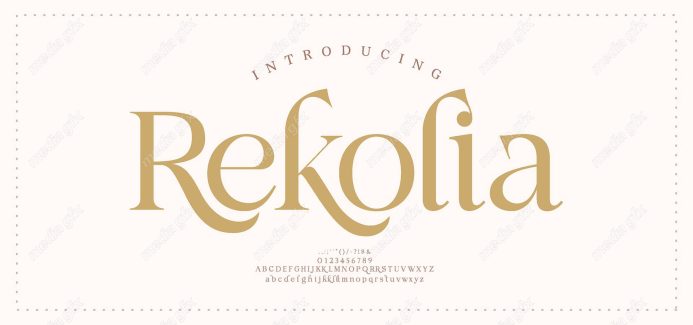 تایپ فیس  فونت سریف Rekolia برای ایلاستریتور MV000643