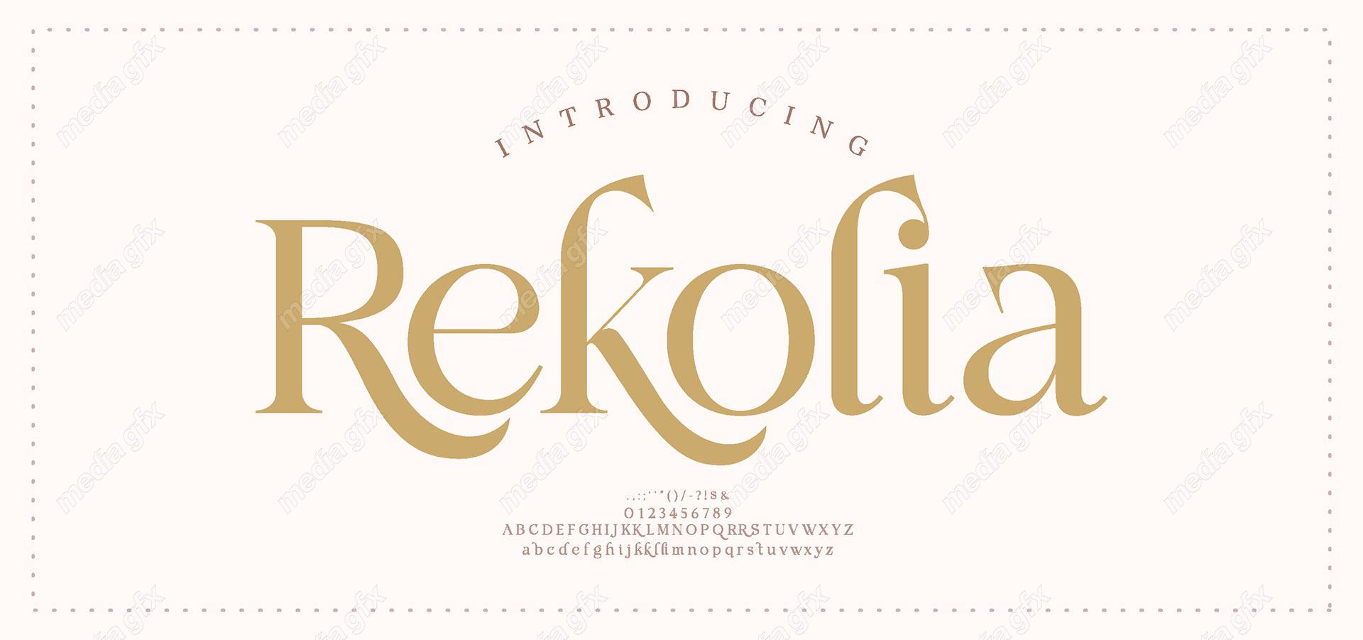 تایپ فیس  فونت سریف Rekolia برای ایلاستریتور MV000643