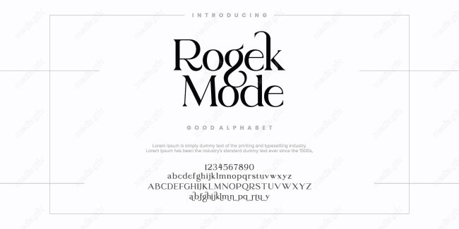 تایپ فیس فونت سریف Rogek Mode برای ایلاستریتور MV000644