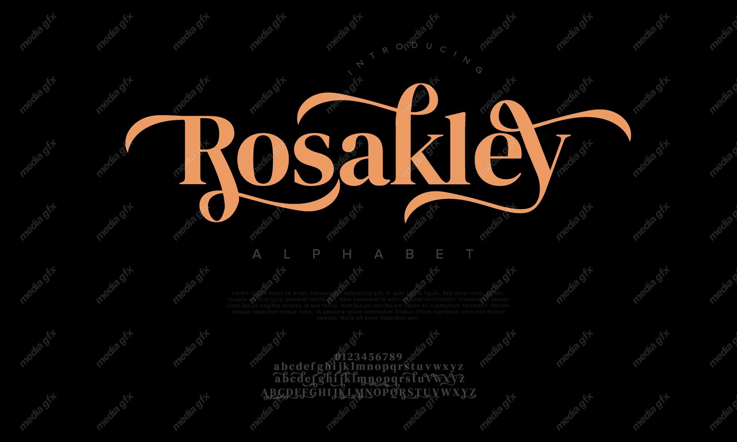تایپ فیس  فونت سریف Rosakley برای ایلاستریتور MV000645