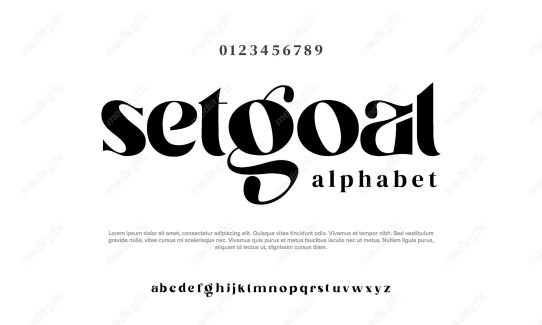 تایپ فیس  فونت سریف Setgoal برای ایلاستریتور MV000649