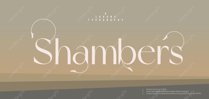 تایپ فیس  فونت سریف Shambers برای ایلاستریتور MV000650