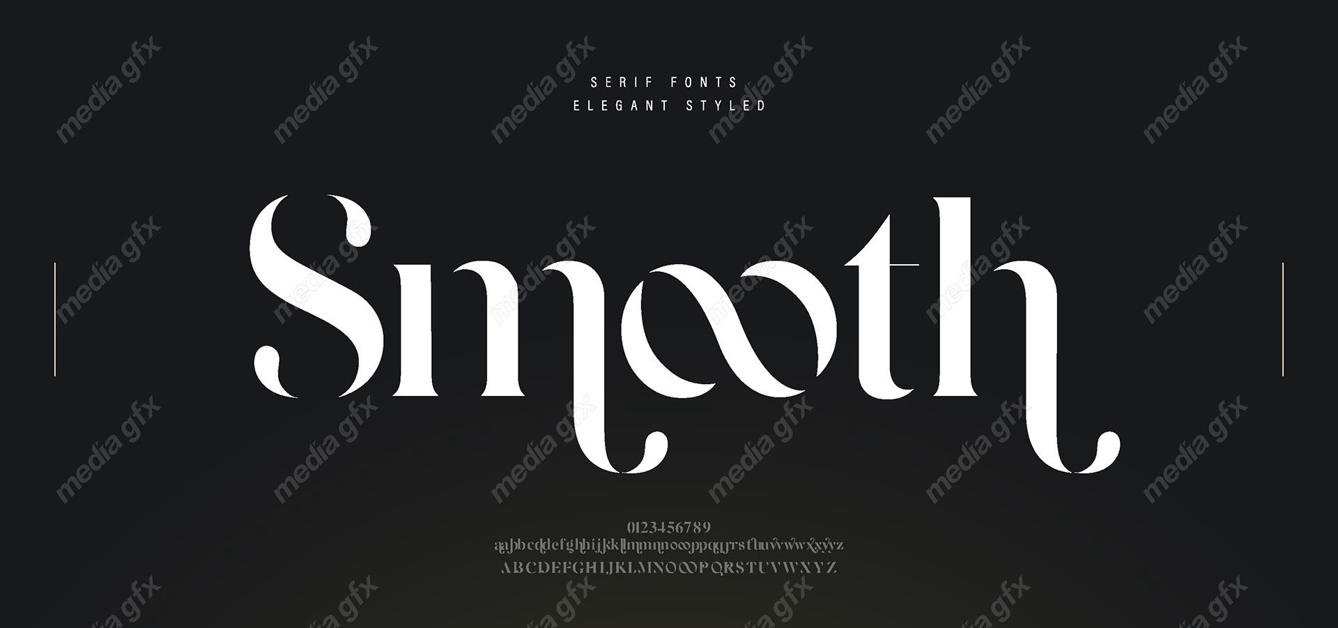 تایپ فیس  فونت سریف Smooth برای ایلاستریتور MV000651