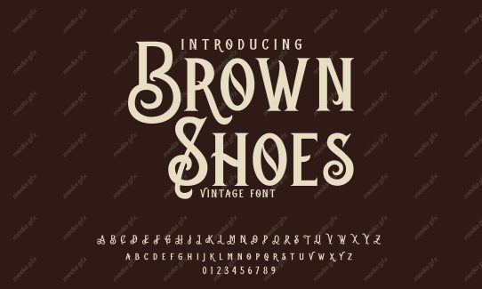 تایپ فیس فونت سریف Brown Shoes برای ایلاستریتور MV000657