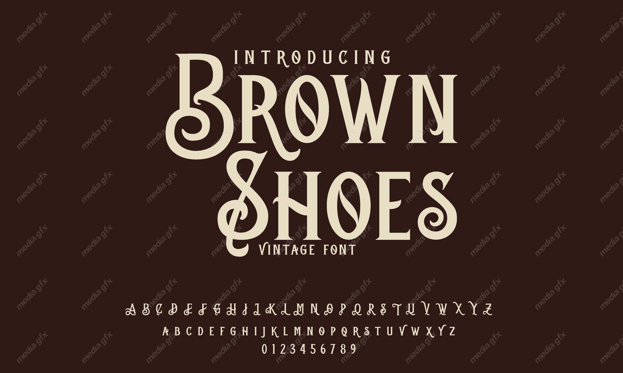 تایپ فیس فونت سریف Brown Shoes برای ایلاستریتور MV000657