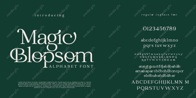 تایپ فیس فونت سریف Magic Blopsom برای ایلاستریتور MV000659