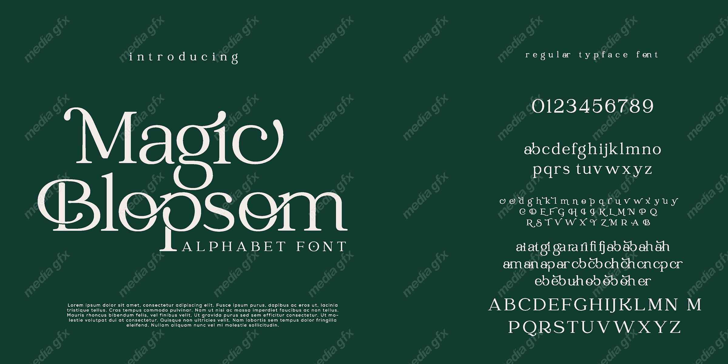 تایپ فیس فونت سریف Magic Blopsom برای ایلاستریتور MV000659