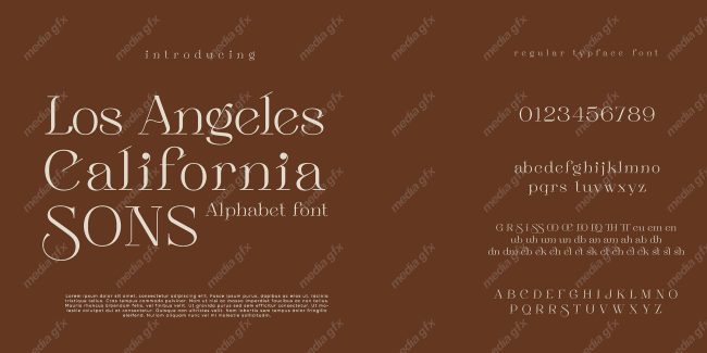 تایپ فیس فونت سریف Sebian برای ایلاستریتور MV000660