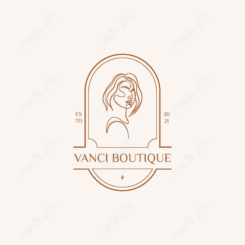 وکتور لوگوی مینیمال سالن زیبایی، سالن عروس و آرایشگاه زنانه MV000694