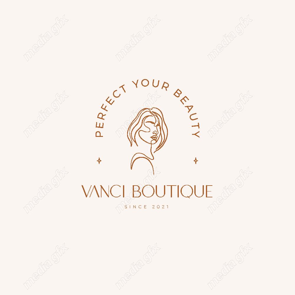 وکتور لوگوی مینیمال سالن زیبایی، سالن عروس و آرایشگاه زنانه MV000696