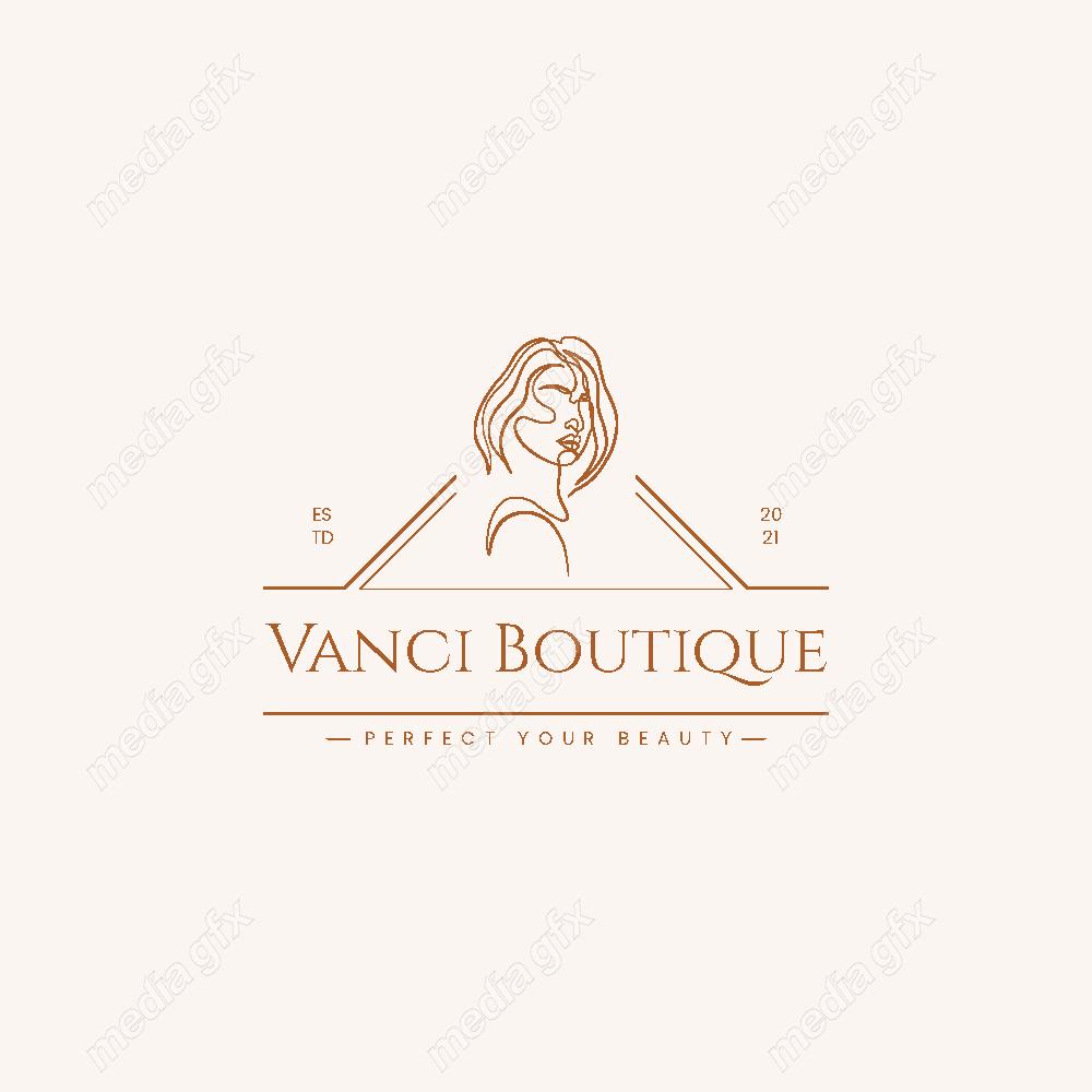 وکتور لوگوی مینیمال سالن زیبایی، سالن عروس و آرایشگاه زنانه MV000701