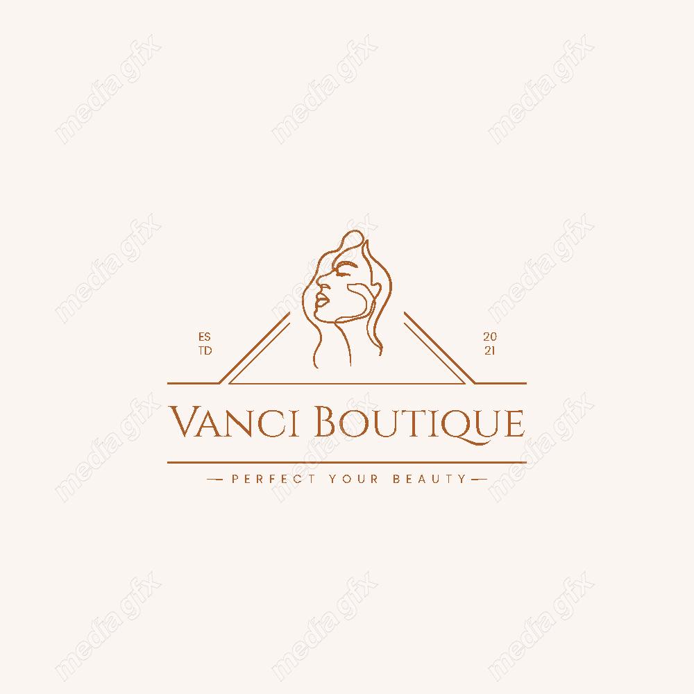 وکتور لوگوی مینیمال سالن زیبایی، سالن عروس و آرایشگاه زنانه MV000717