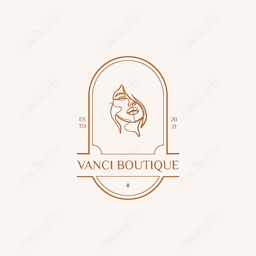 وکتور لوگوی مینیمال سالن زیبایی، سالن عروس و آرایشگاه زنانه MV000718