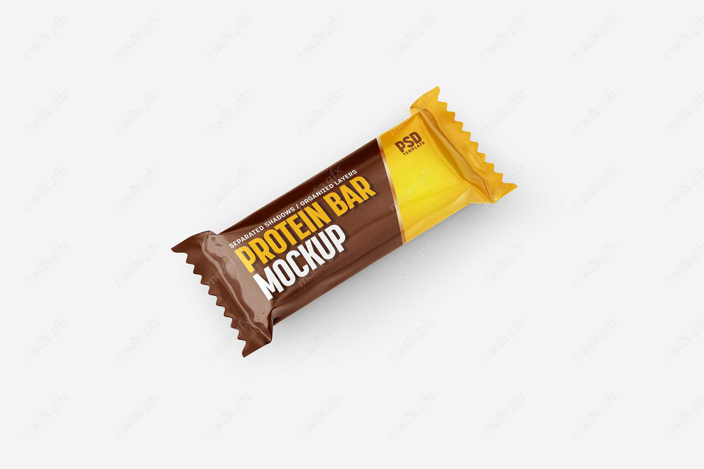 موکاپ بسته بندی شکلات و تافی (اسنک و پروتئین بار) MP000759