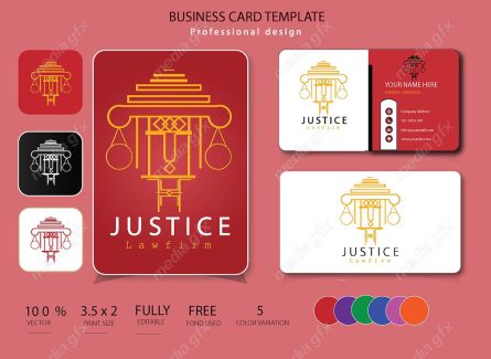 وکتور کارت ویزیت وکیل MV000797