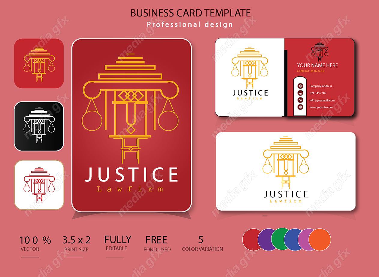 وکتور کارت ویزیت وکیل MV000797