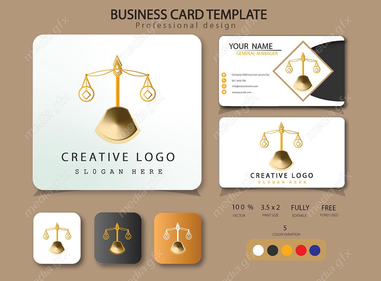 وکتور کارت ویزیت وکیل MV000801