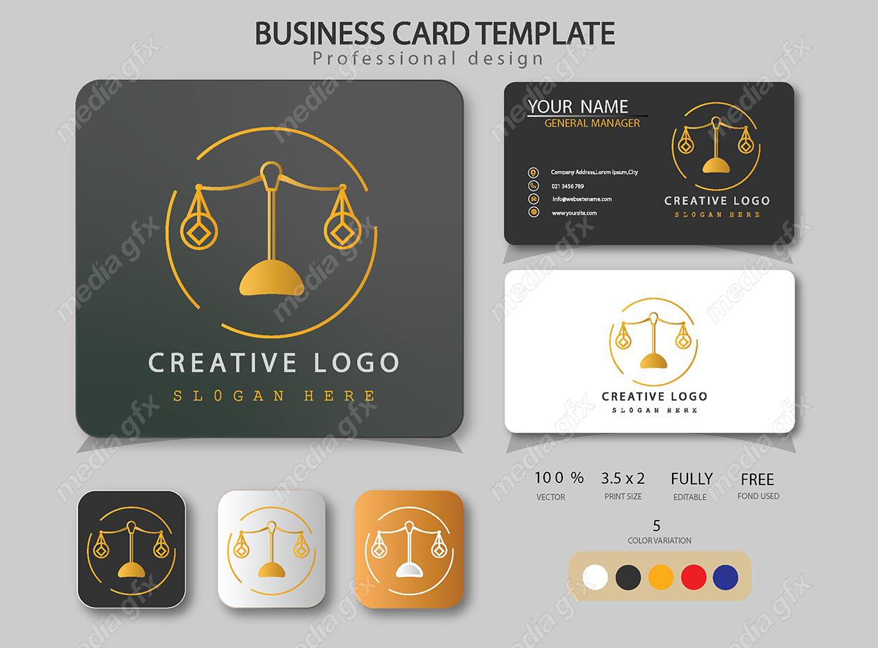 وکتور کارت ویزیت وکیل MV000802