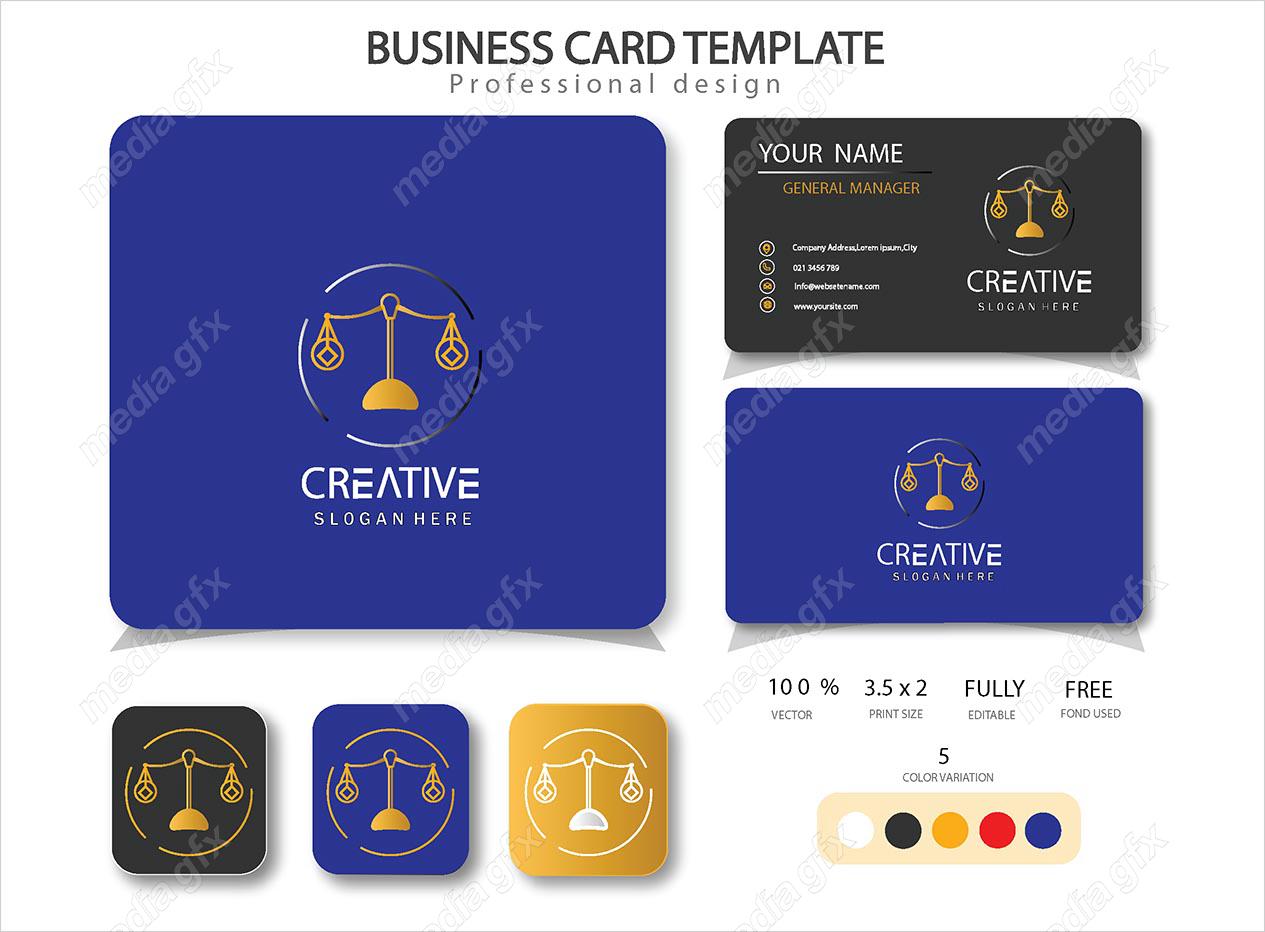 وکتور کارت ویزیت وکیل MV000805