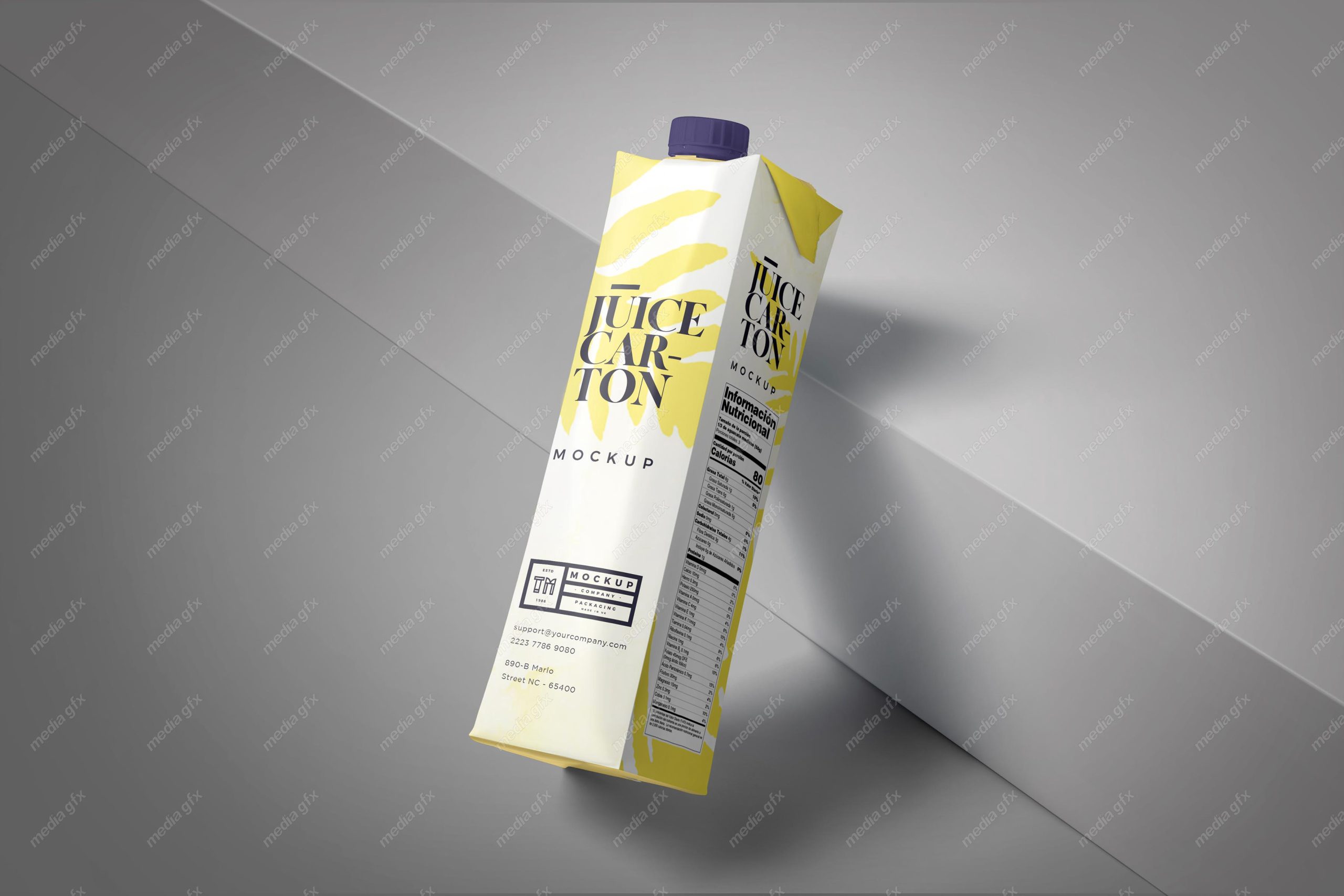 موکاپ پاکت آبمیوه لایه باز MP001932