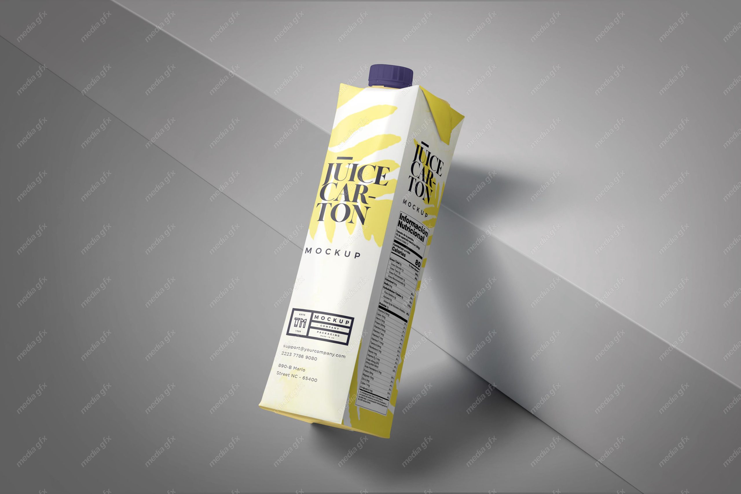 موکاپ پاکت آبمیوه لایه باز MP001933