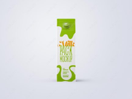 موکاپ پاکت شیر و بسته بندی شیر لایه باز MP002082