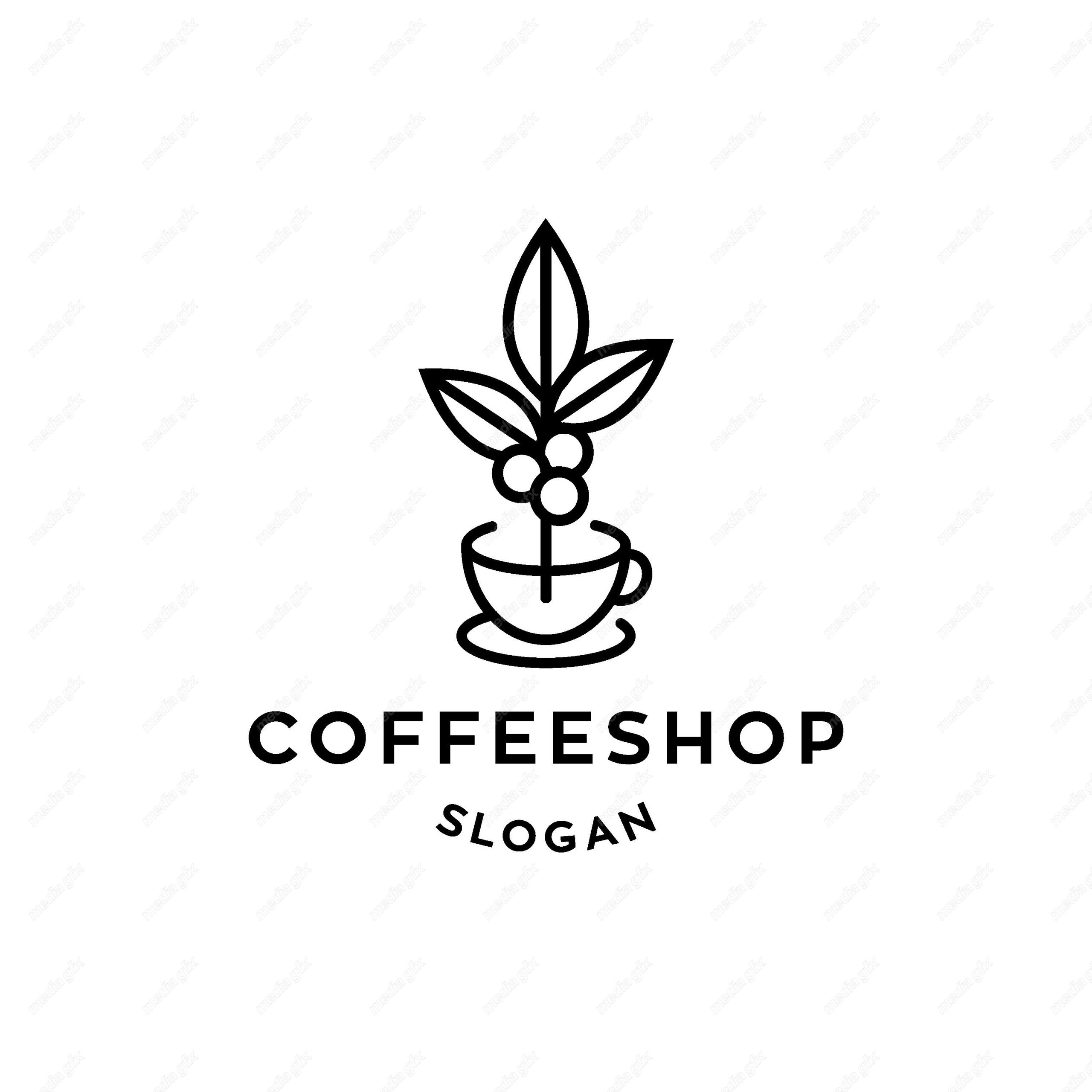 وکتور لوگو قهوه و کافی شاپ MV002128
