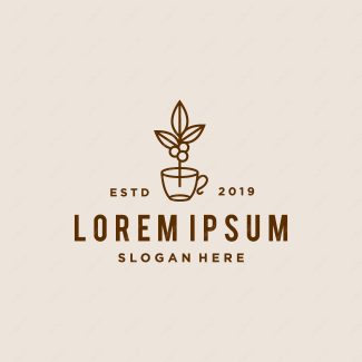 وکتور لوگو قهوه و کافی شاپ MV002131