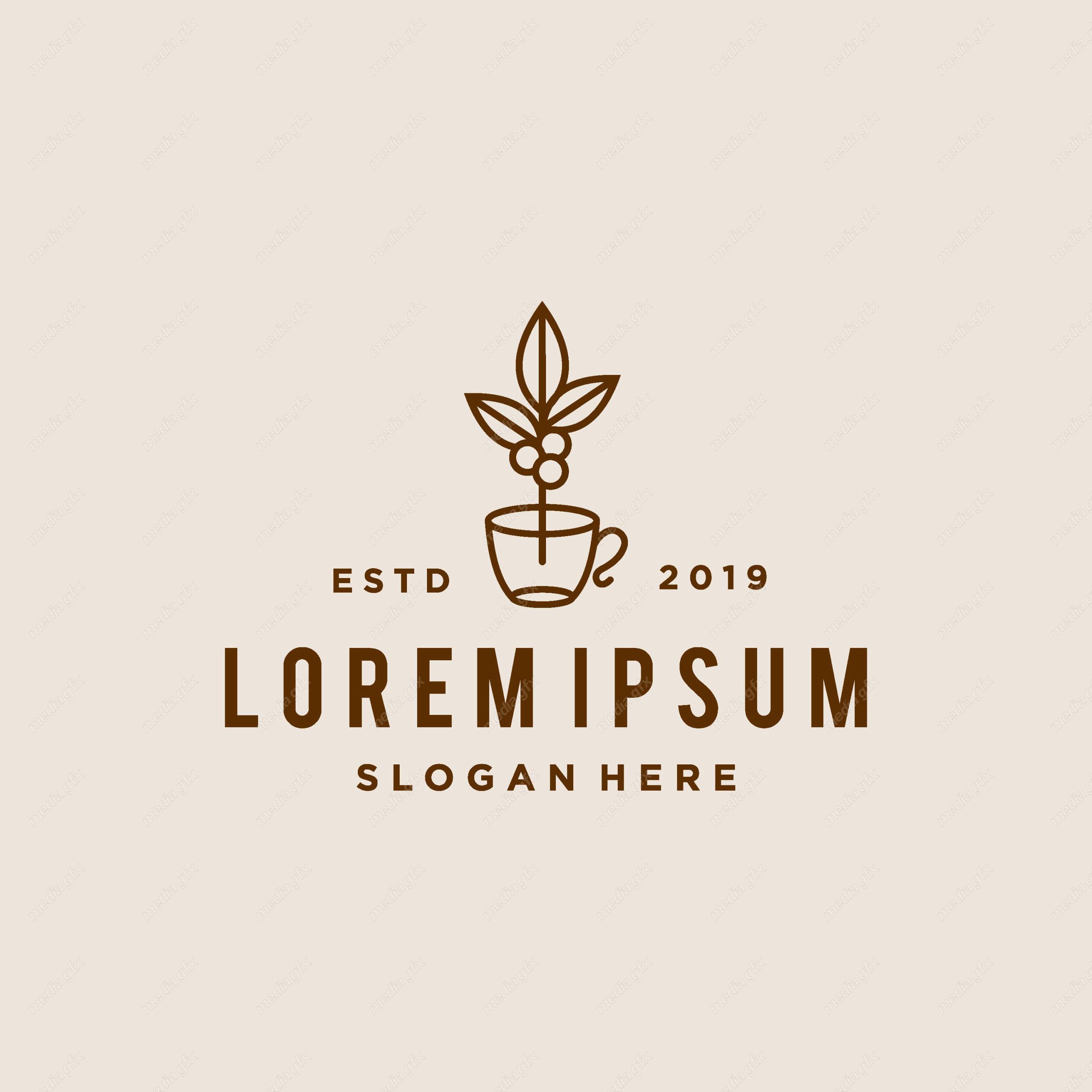 وکتور لوگو قهوه و کافی شاپ MV002131