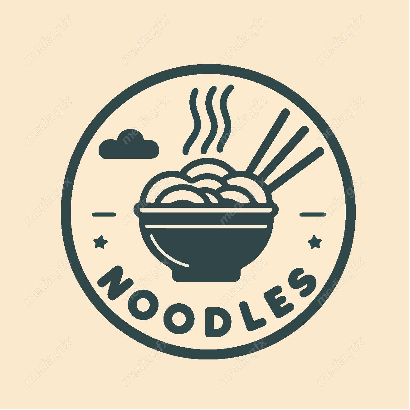 وکتور لوگو نودل و کافه رستوران MV002172
