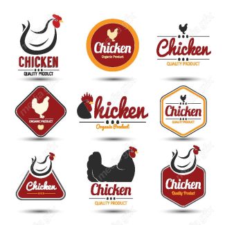 وکتور لوگو و لیبل مرغ و خروس MV002204
