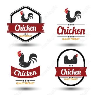 وکتور لوگو و لیبل مرغ و خروس MV002205