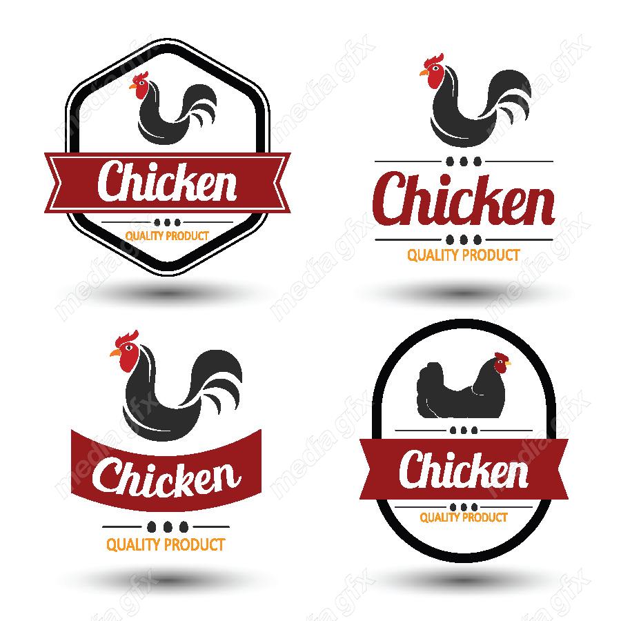 وکتور لوگو و لیبل مرغ و خروس MV002205